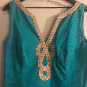 Blue and gold Lilly Pulitzer dress